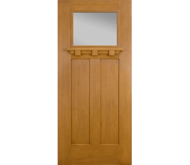 Little Rock Craftsman Light Fiberglass Entry Door