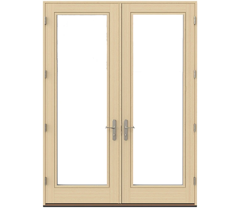 Little Rock Pella Lifestyle Series Wood Double Hinged Patio Doors